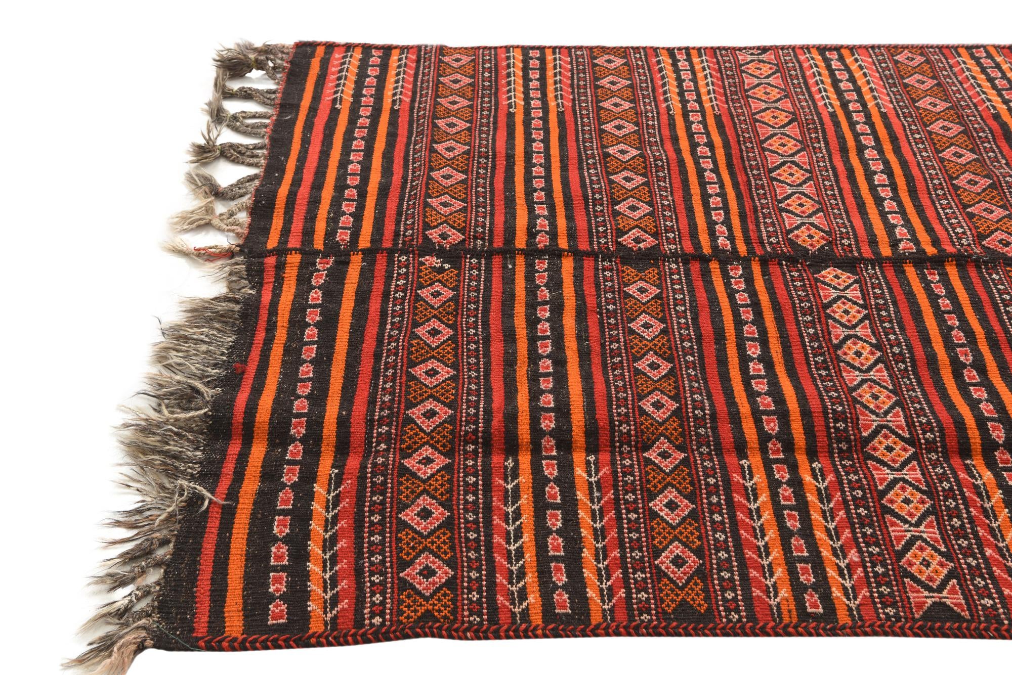 4' 9 x 9' 2 Hand Woven Kilim Fars Wool Rug