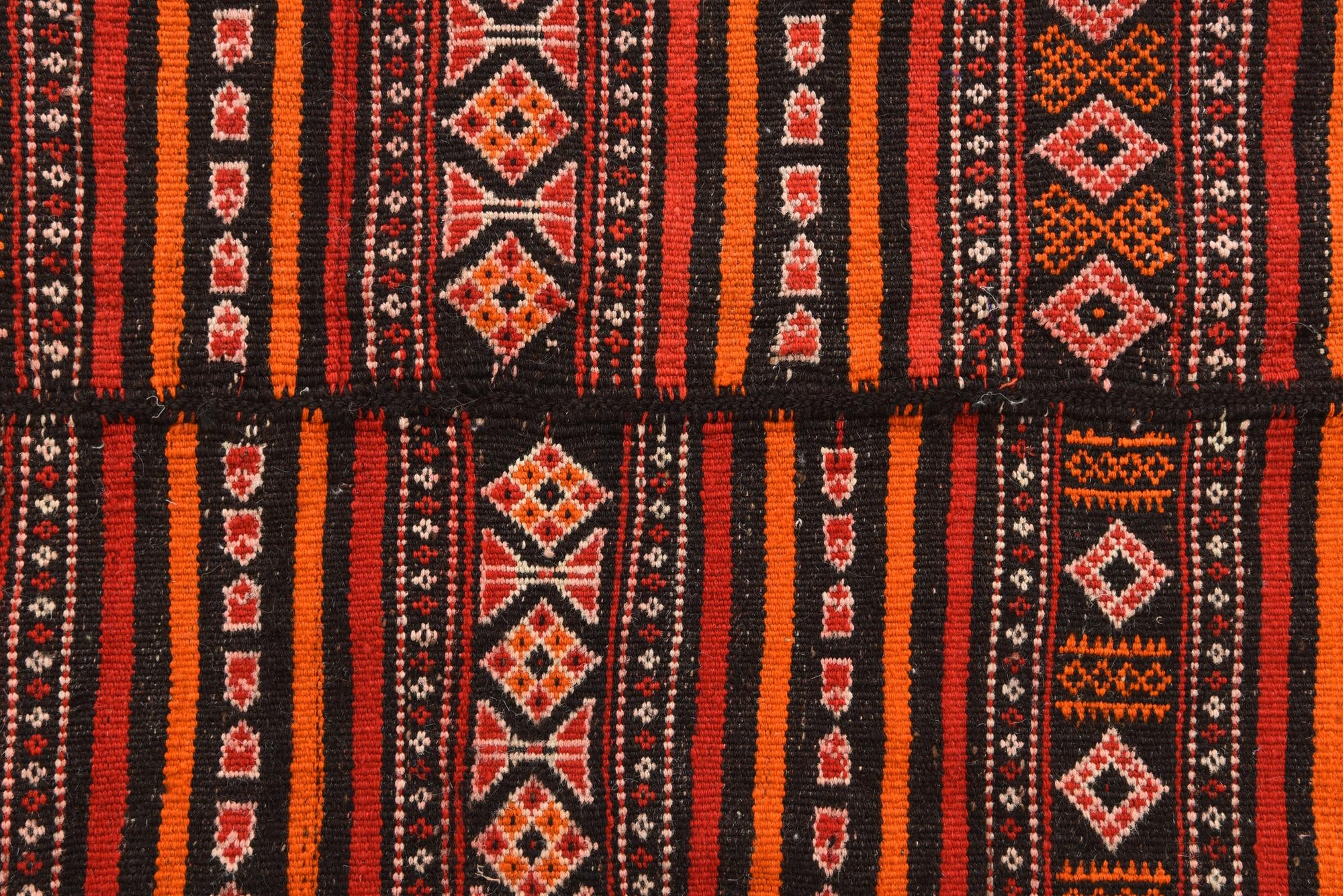 4' 9 x 9' 2 Hand Woven Kilim Fars Wool Rug