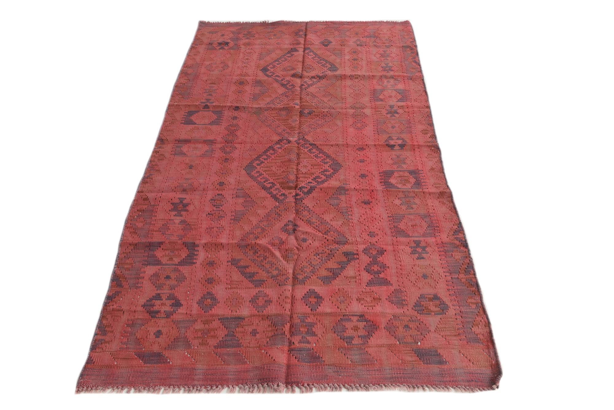 100cm x 200cm Hand Woven Kilim Fars Wool Rug