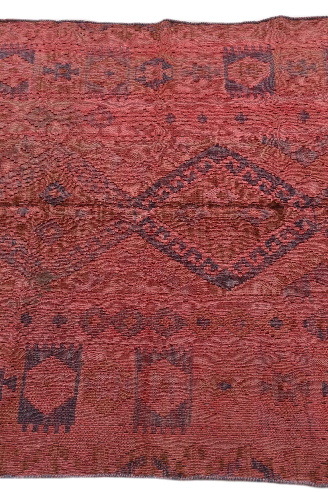 100cm x 200cm Hand Woven Kilim Fars Wool Rug