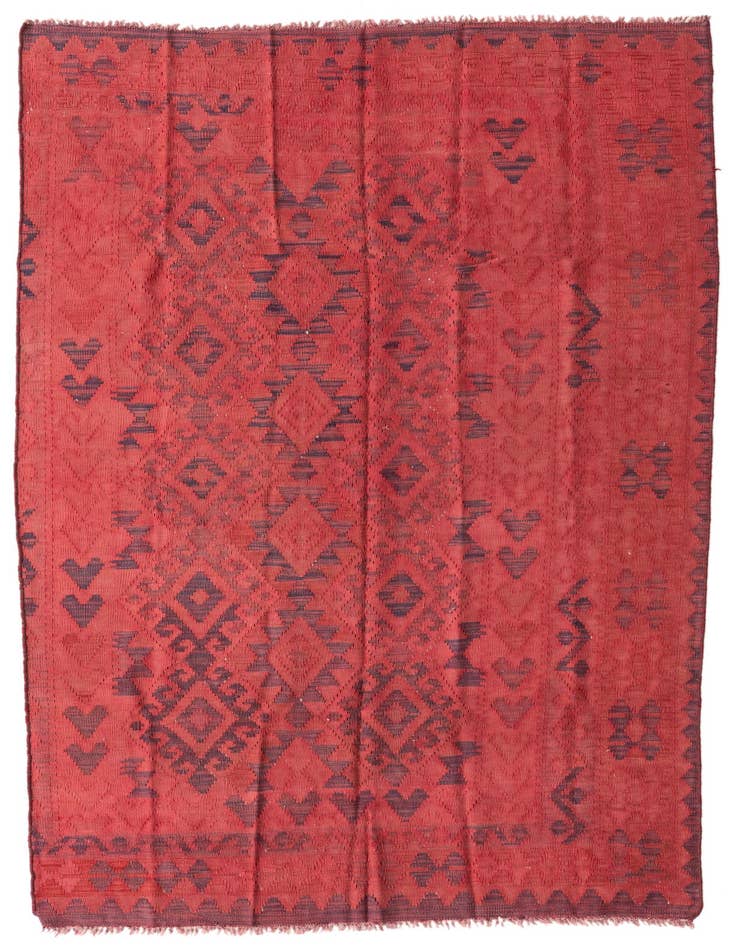 Detail image of 4' 10 x 8' Hand Woven Kilim Fars Wool Rug