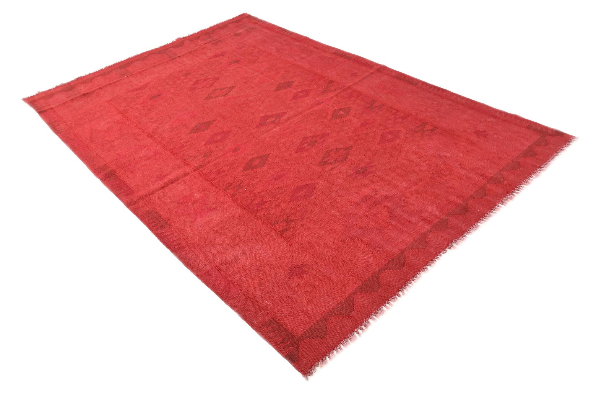5' 4 x 8' Hand Woven Kilim Fars Rug