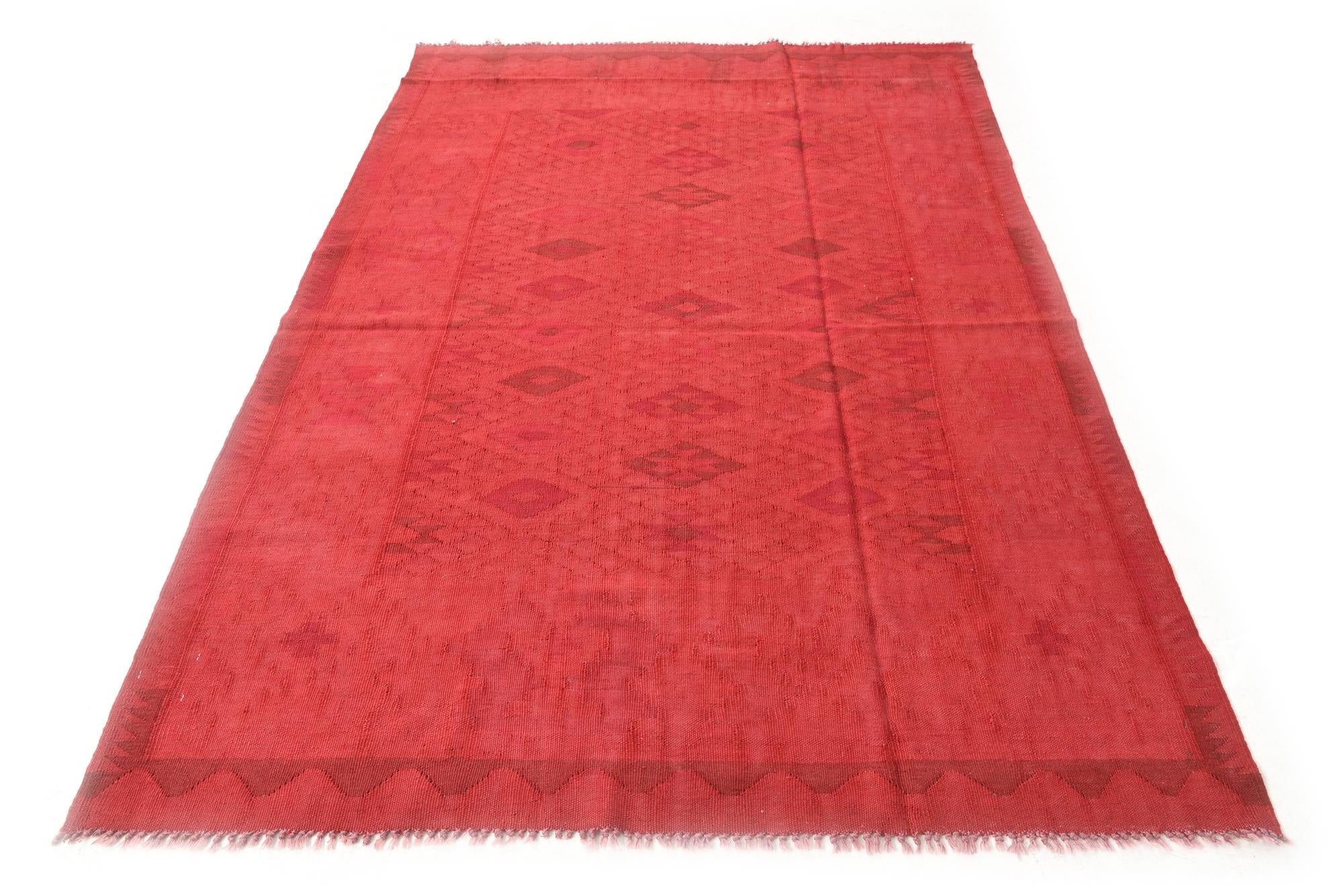 5' 4 x 8' Hand Woven Kilim Fars Rug