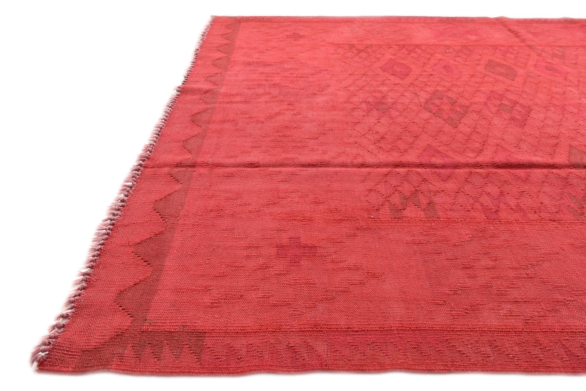 5' 4 x 8' Hand Woven Kilim Fars Rug