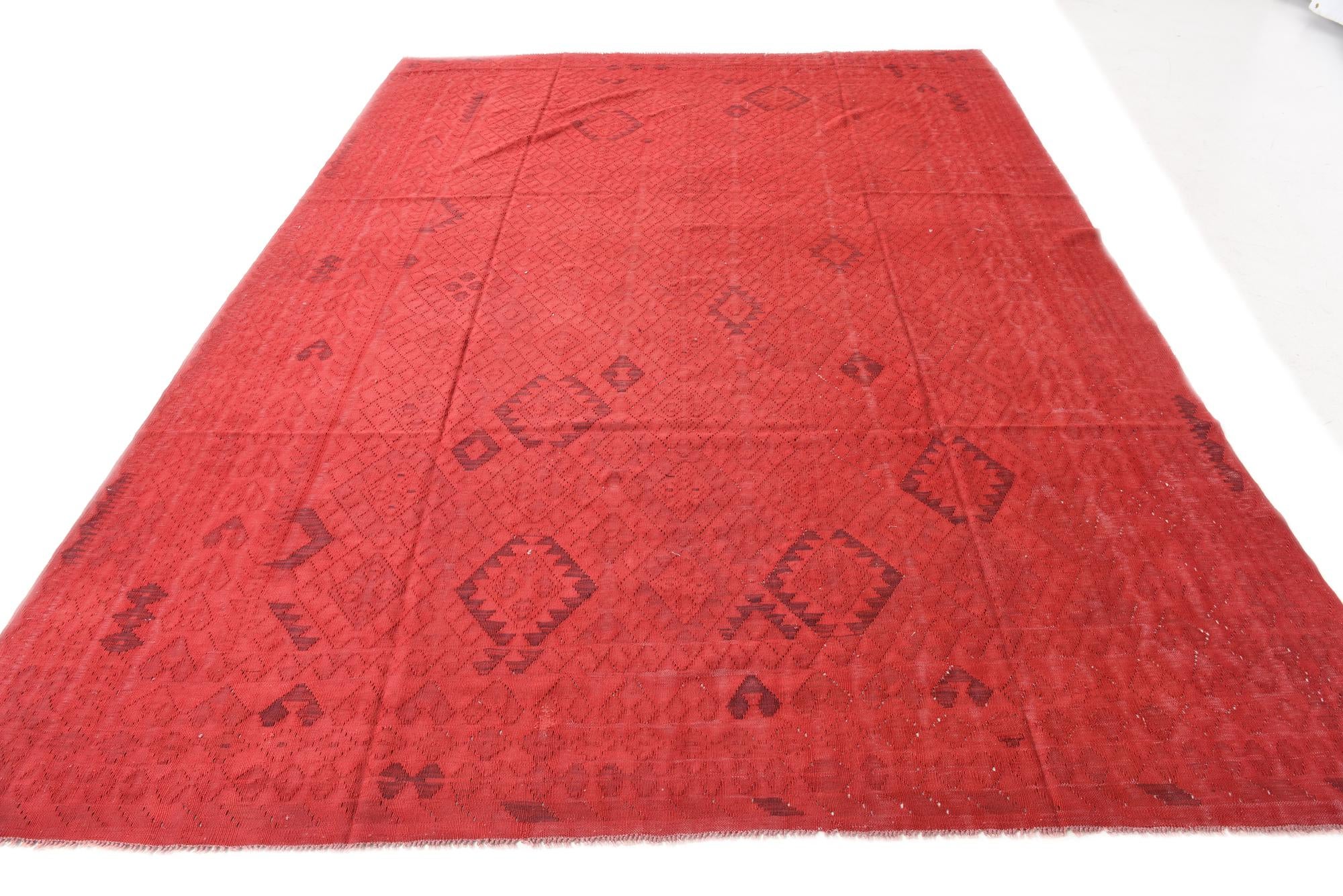 8' 7 x 11' 3 Hand Woven Kilim Fars Rug