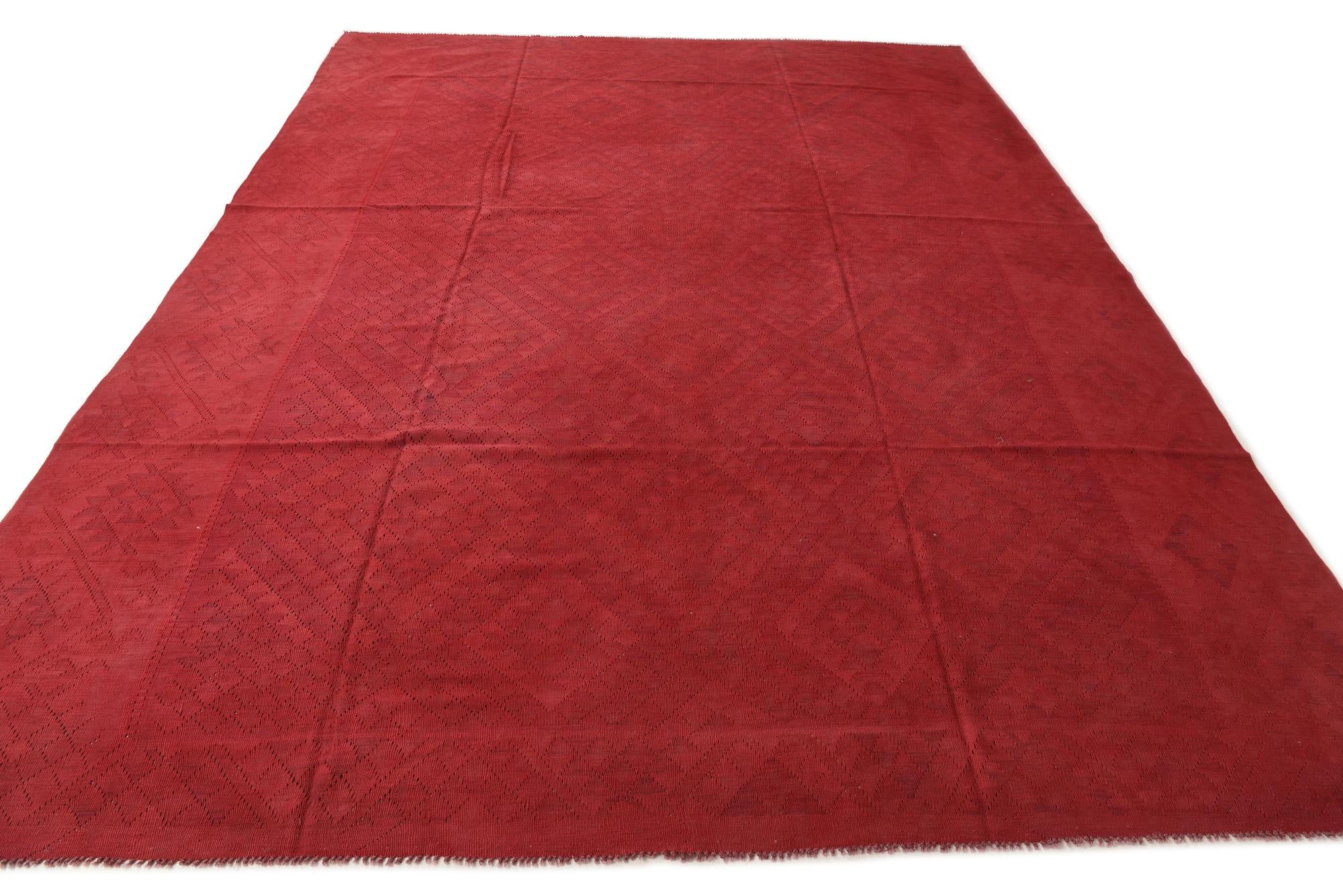 9' 7 x 12' 7 Hand Woven Kilim Fars Wool Rug