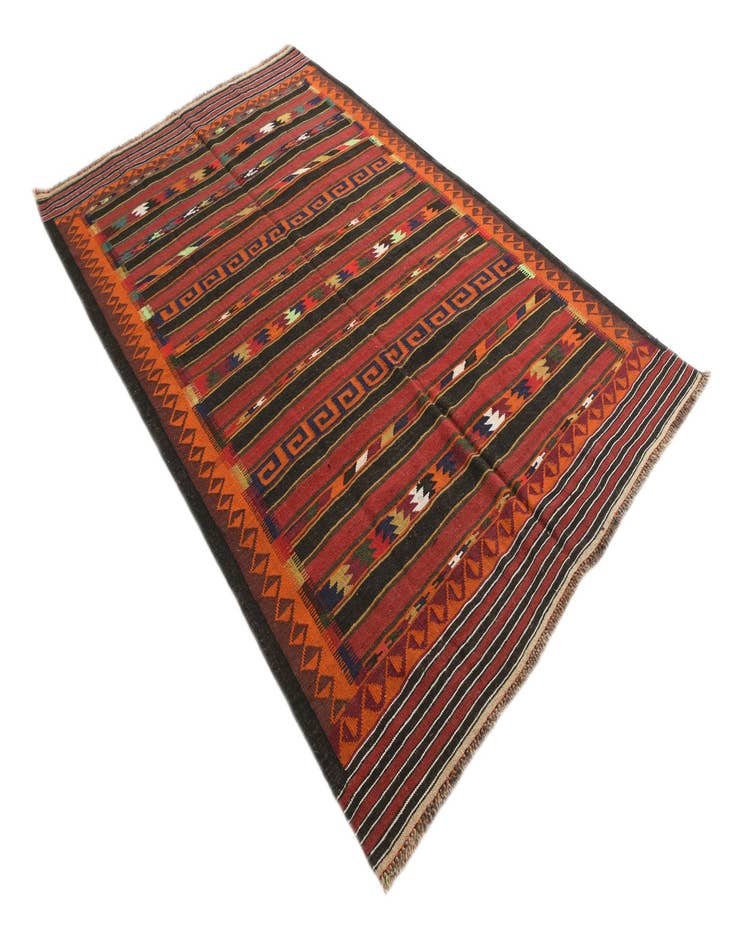 Detail image of 6' x 9' 9  Hand Woven Kilim Fars Wool Rug