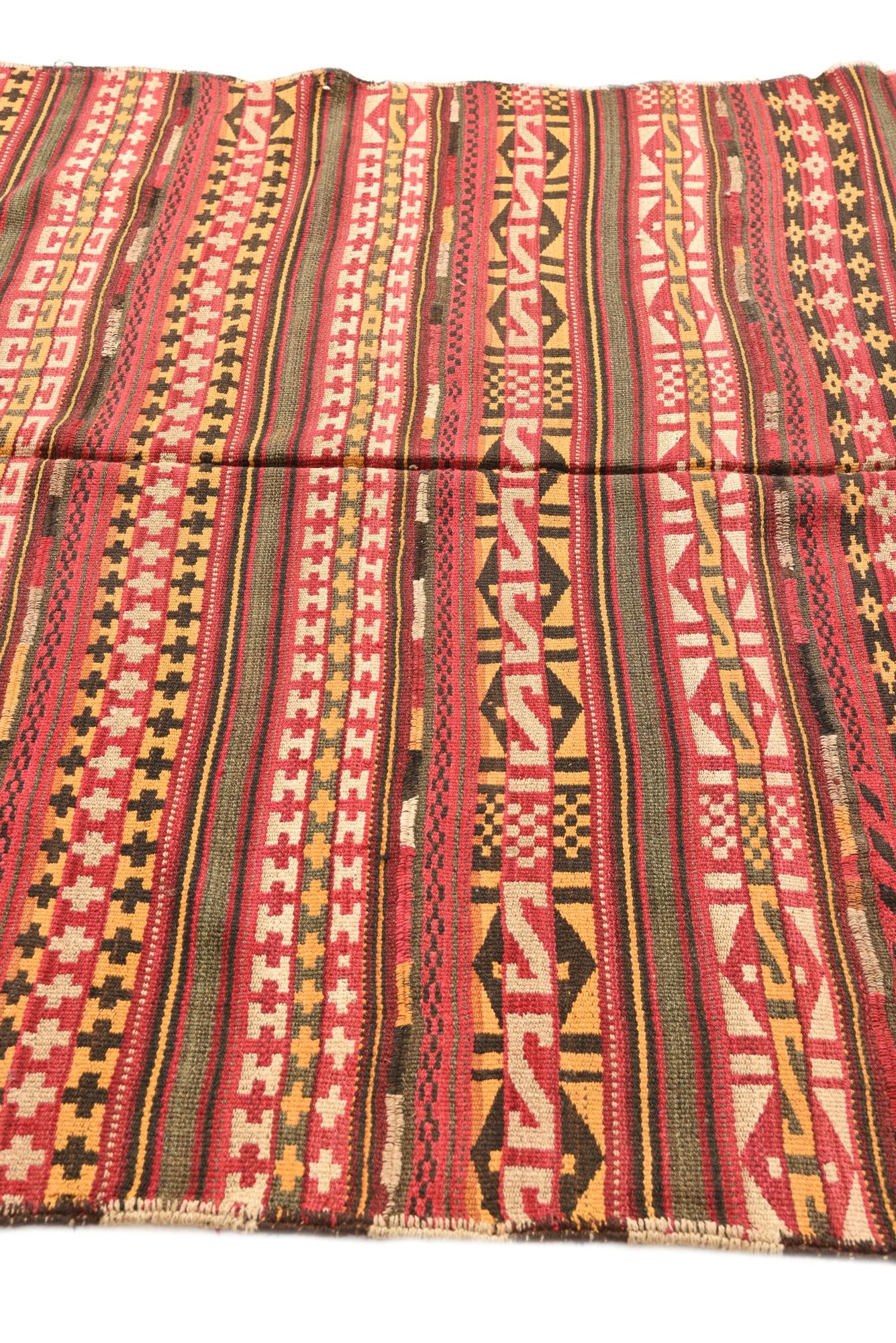 5' 5 x 10' 3 Hand Woven Kilim Fars Wool Rug