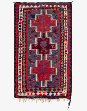 4' 7 x 7' 7 Hand Woven Kilim Fars Wool Rug