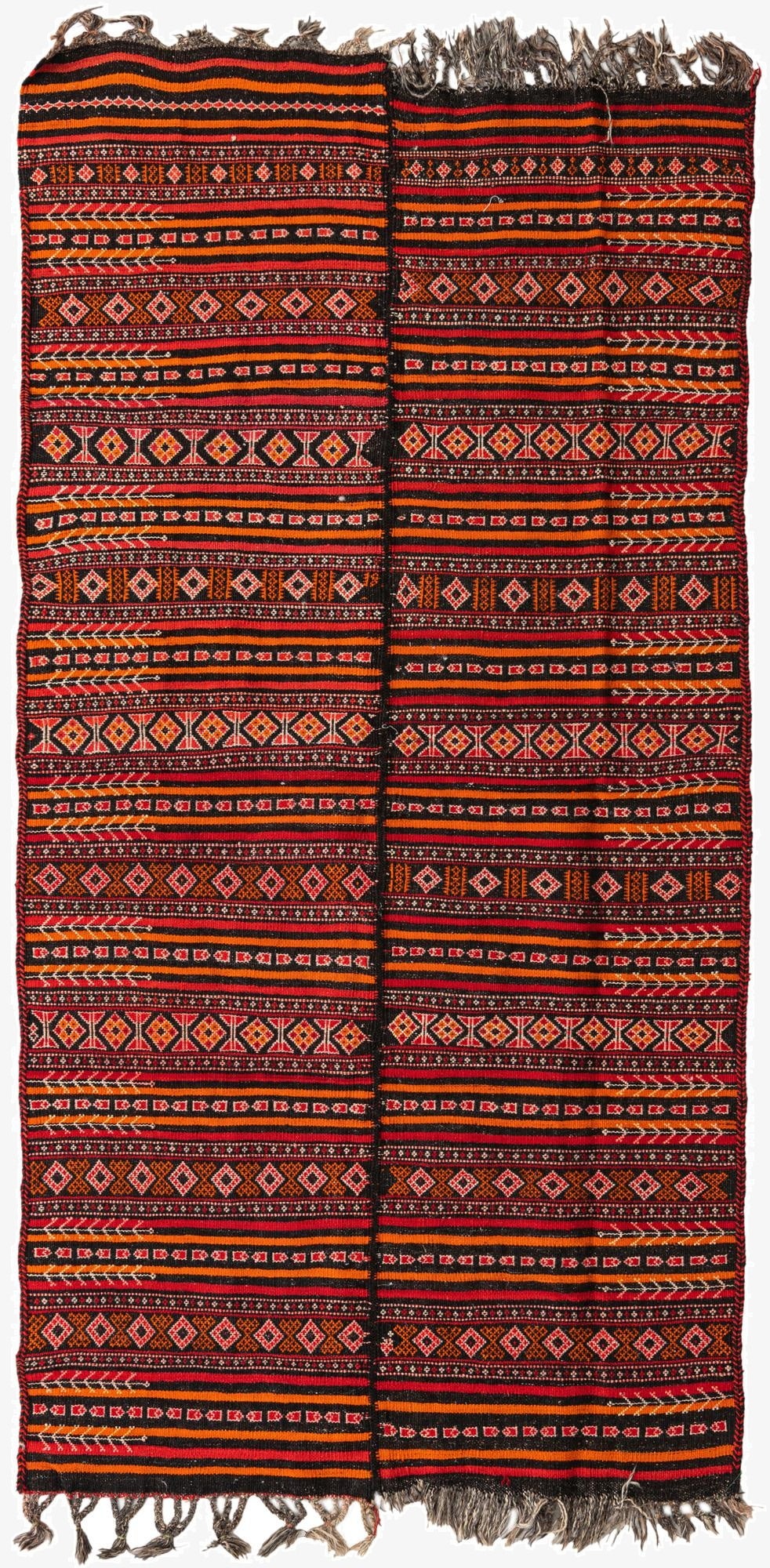 4' 9 x 9' 2  Hand Woven Kilim Fars Wool Rug