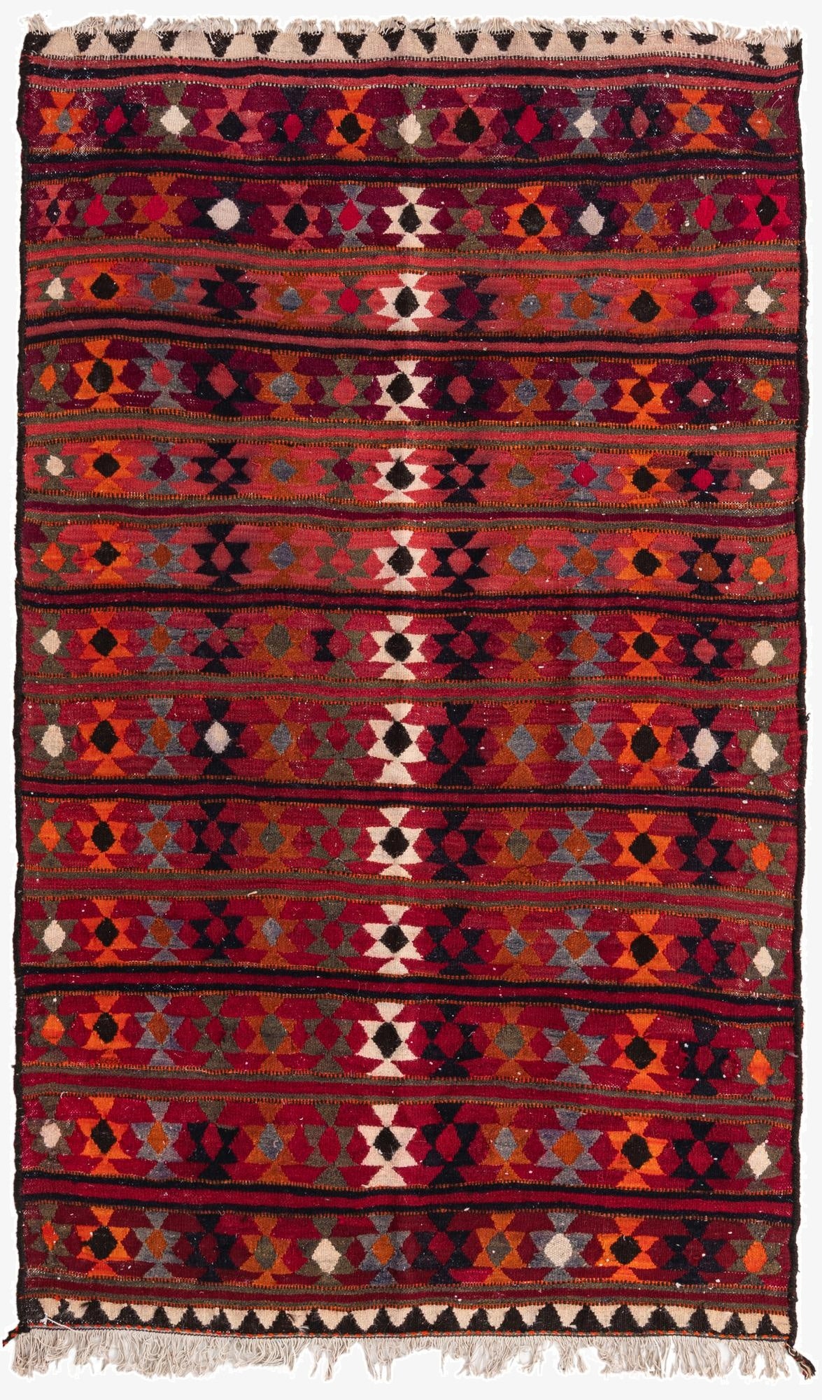 4' 8 x 7' 9  Hand Woven Kilim Fars Wool Rug