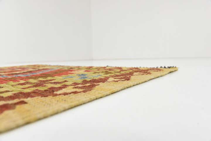 3' 4 x 6' 4 Hand Woven Kilim Maymana Wool Rug