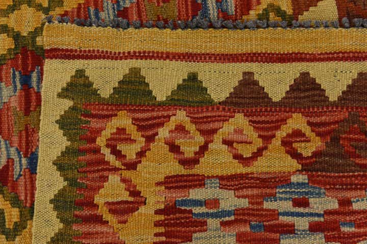 145cm x 195cm Hand Woven Kilim Maymana Wool Rug