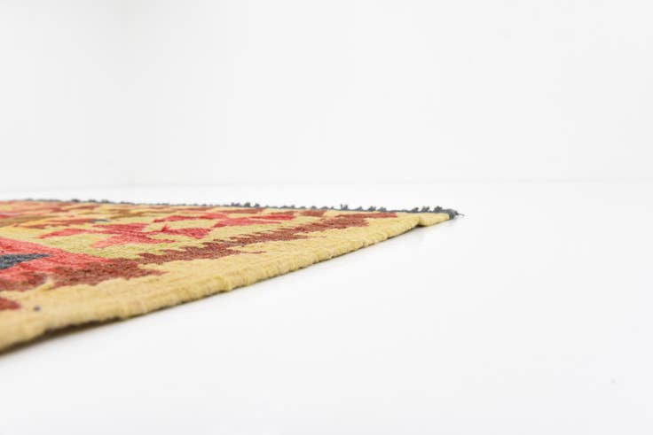 Detail image of 3' 3 x 6' 5 Hand Woven Kilim Maymana Wool Rug