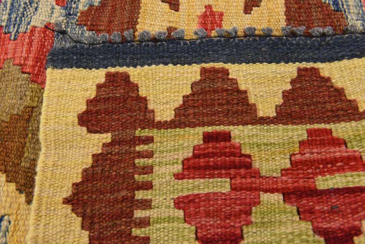 3' 3 x 6' 5 Hand Woven Kilim Maymana Wool Rug