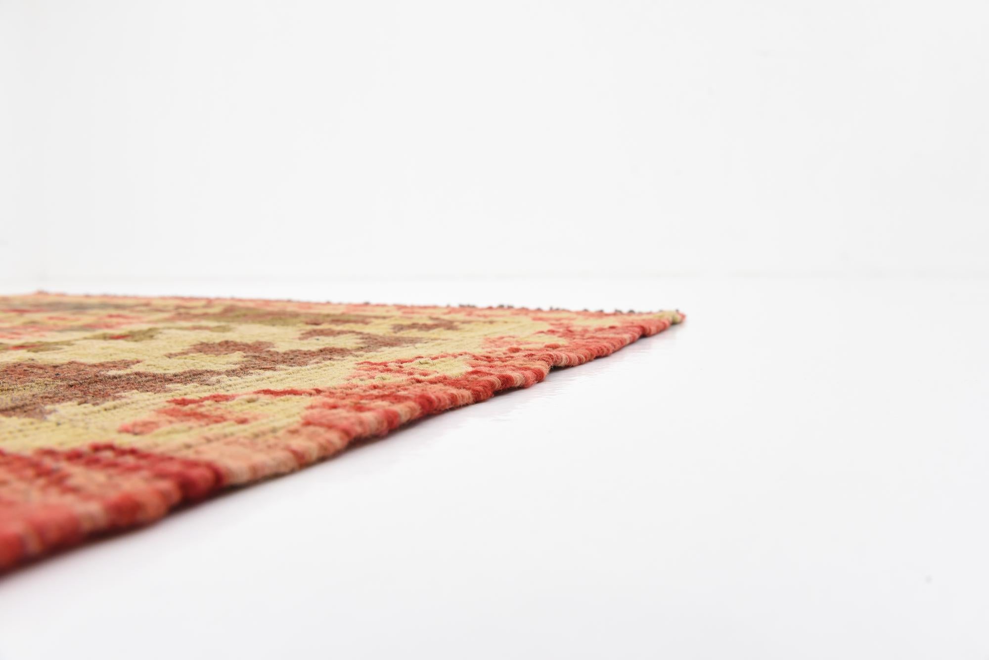 3' 6 x 6' 6 Hand Woven Kilim Maymana Wool Rug