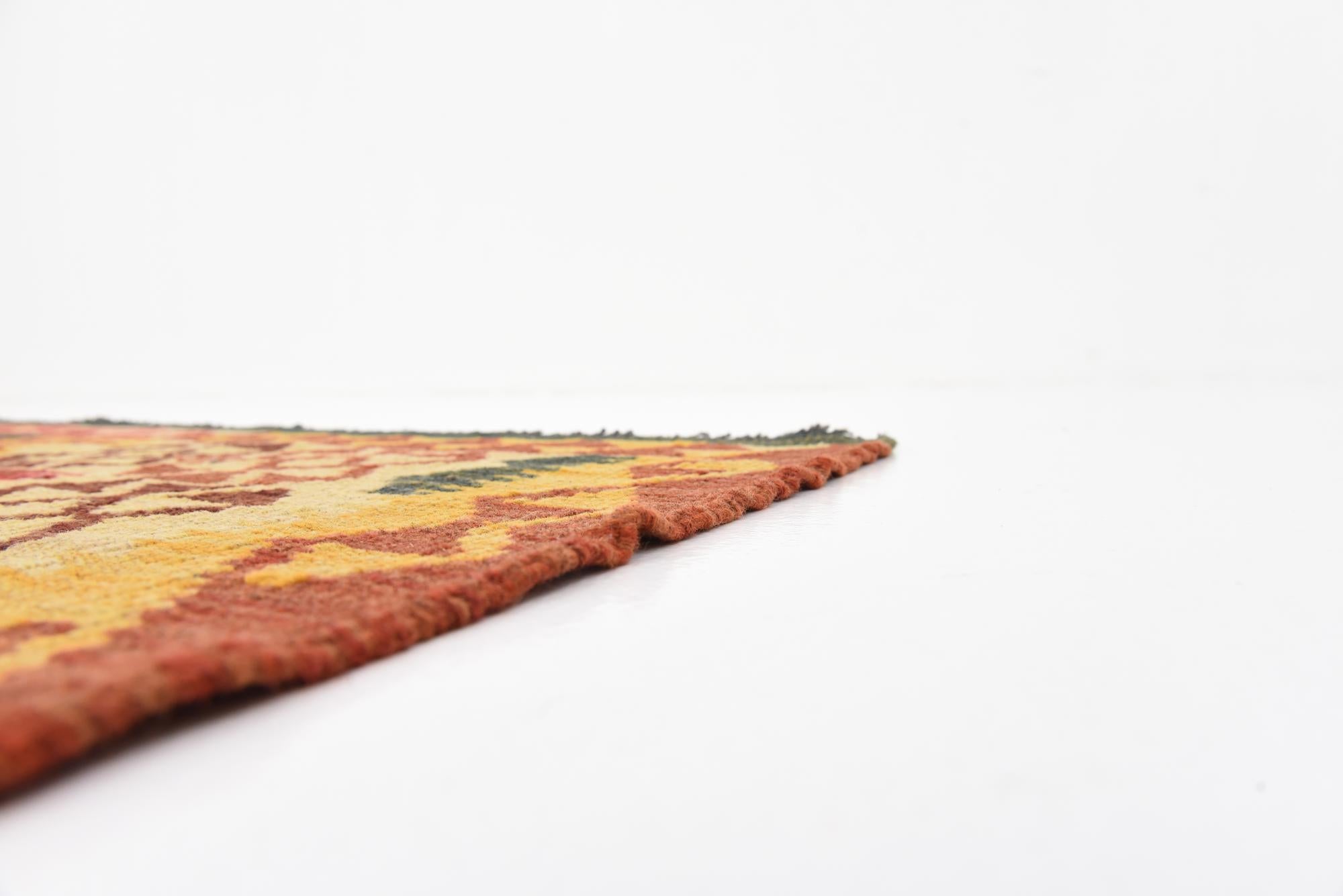 3' 4 x 6' 3 Hand Woven Kilim Maymana Wool Rug