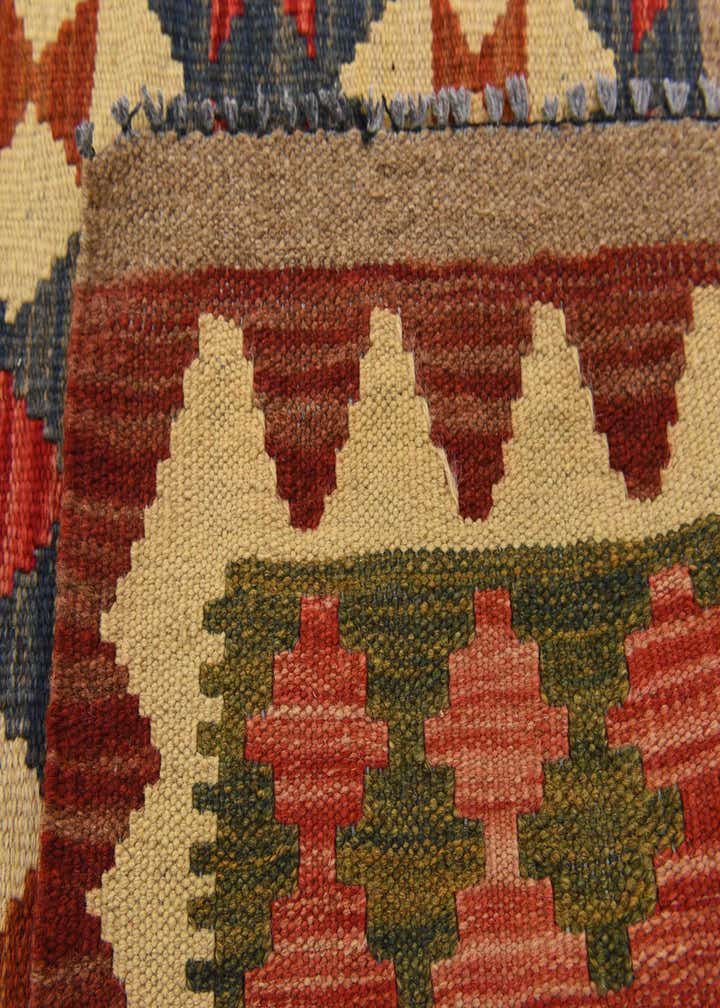 3' 7 x 6' 9 Hand Woven Kilim Maymana Wool Rug