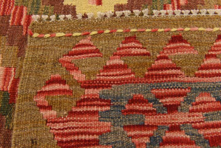 3' 7 x 6' 8 Hand Woven Kilim Maymana Wool Rug