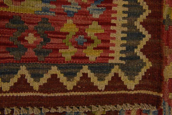 4' 8 x 6' 10 Hand Woven Kilim Maymana Wool Rug
