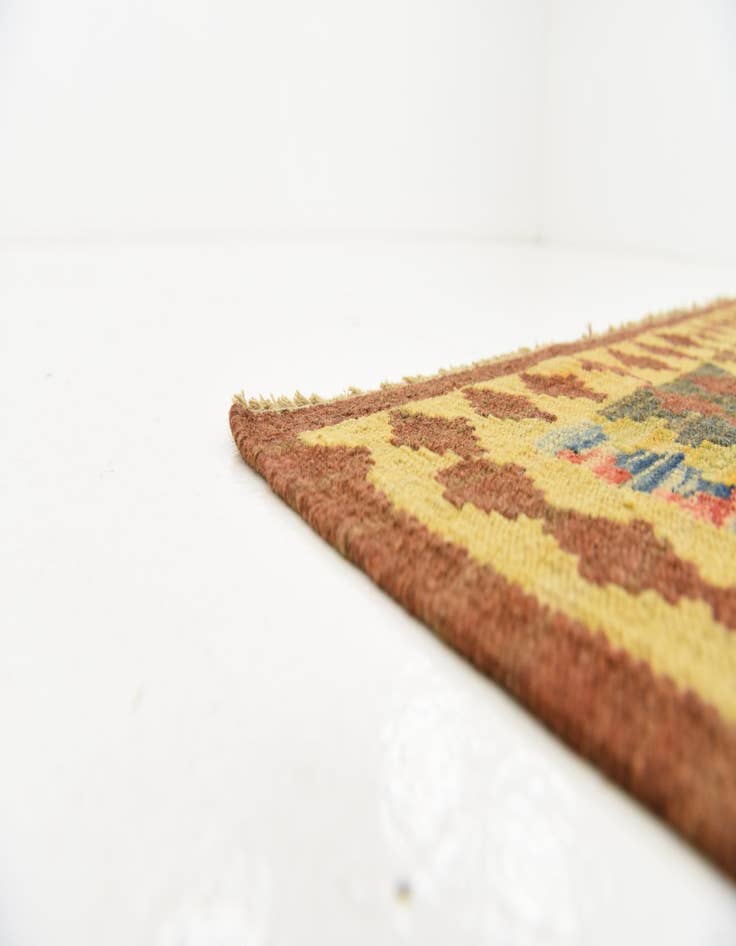 Detail image of 3' 2 x 5'  Hand Woven Kilim Maymana Wool Rug