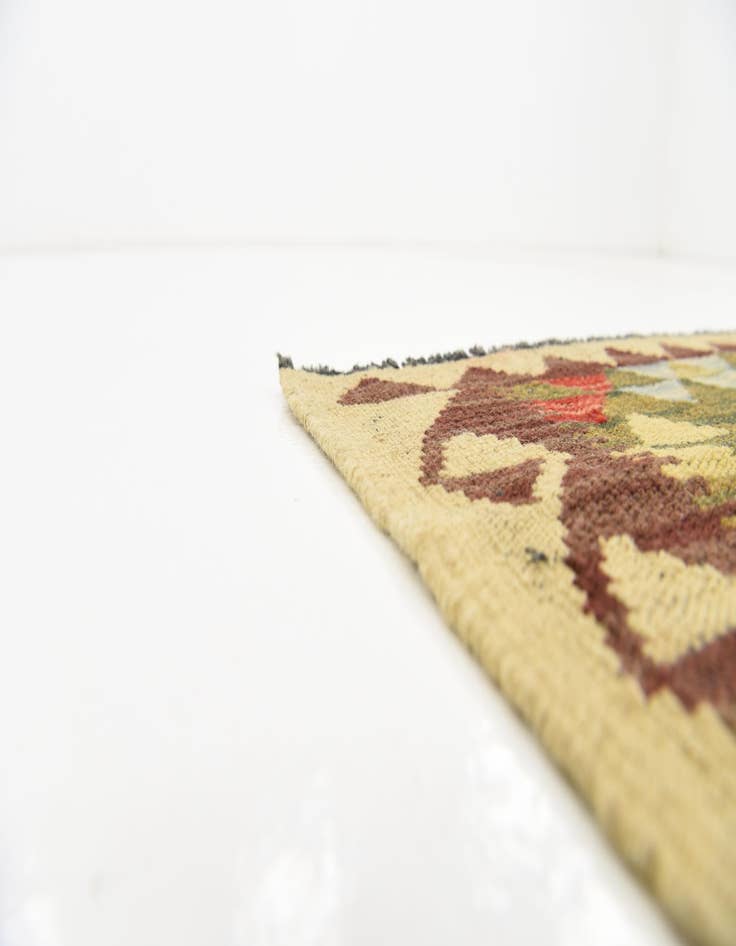 Detail image of 2' 11 x 4' 10 Hand Woven Kilim Maymana Wool Rug