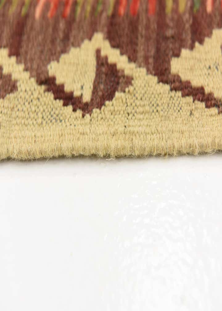 2' 11 x 4' 10 Hand Woven Kilim Maymana Wool Rug