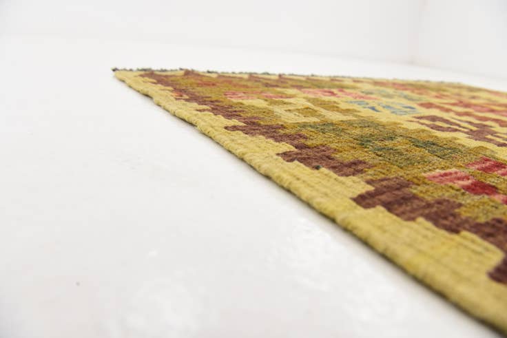 Detail image of 3' 8 x 6' 2 Hand Woven Kilim Maymana Wool Rug