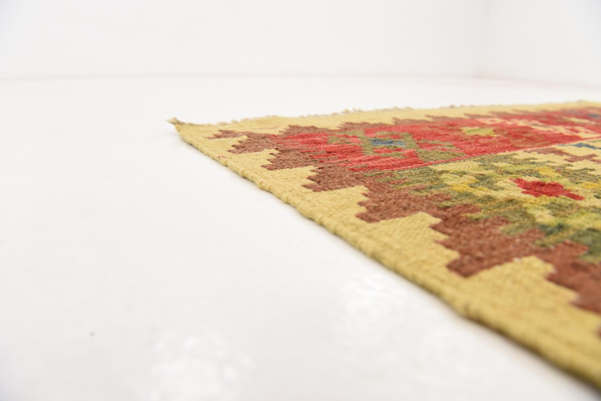3' 3 x 6' 3 Hand Woven Kilim Maymana Wool Rug