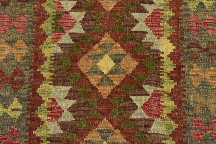 3' 3 x 5' Hand Woven Kilim Maymana Wool Rug