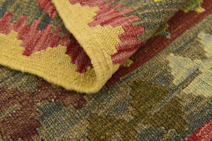 3' 3 x 5' Hand Woven Kilim Maymana Wool Rug