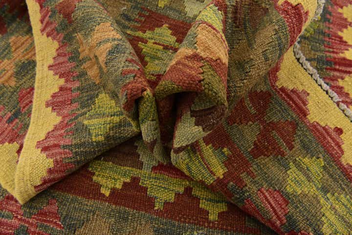 3' 3 x 5' Hand Woven Kilim Maymana Wool Rug