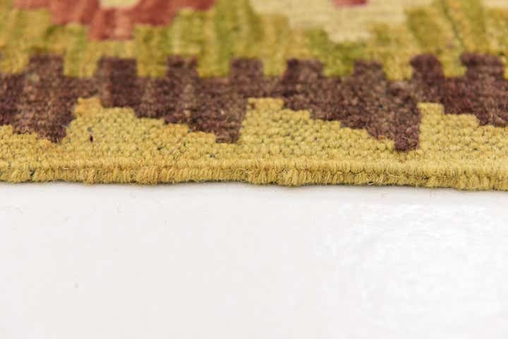 3' 4 x 5' 5 Hand Woven Kilim Maymana Wool Rug