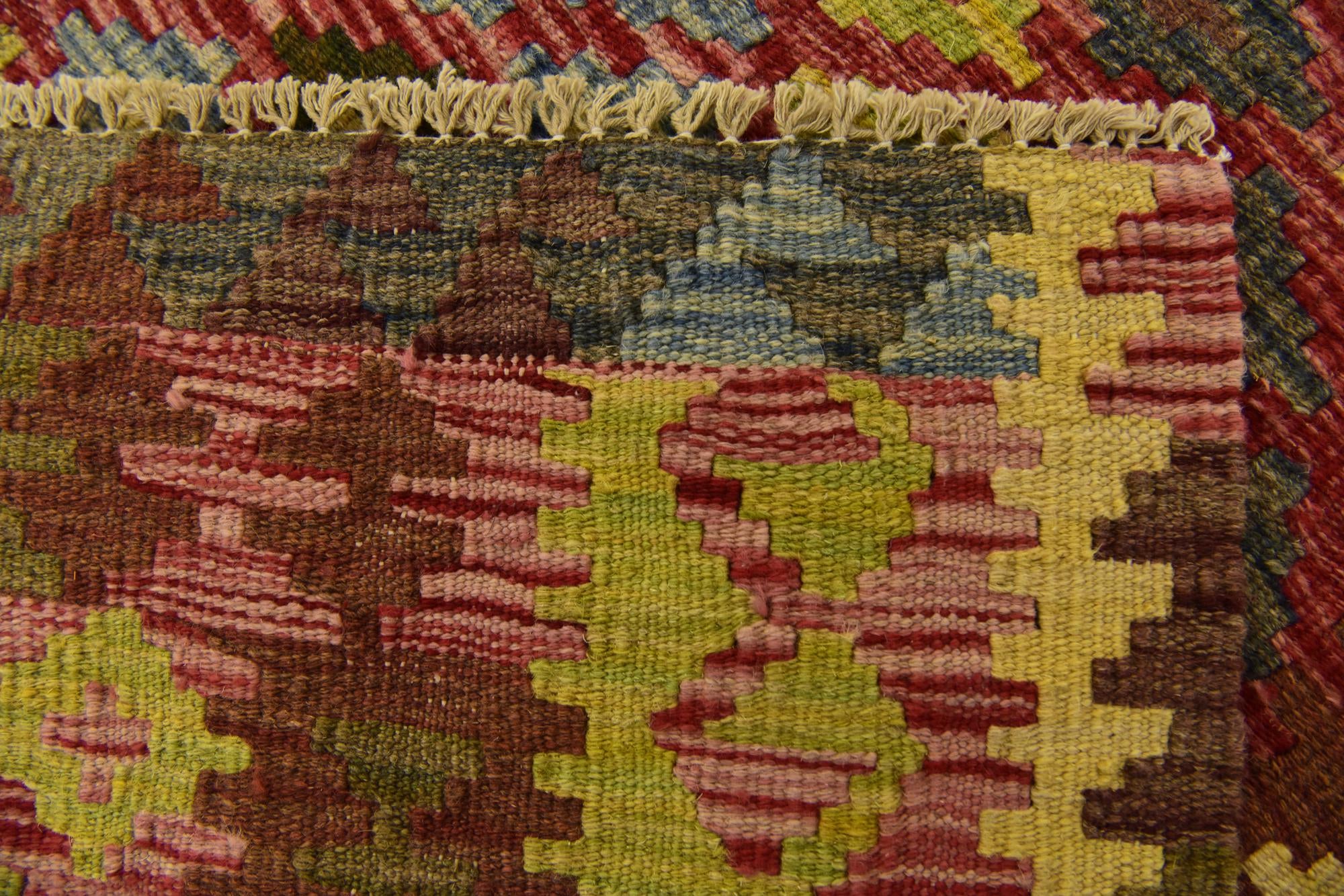 100cm x 140cm Tejido a mano Kilim Maymana Alfombra Lana