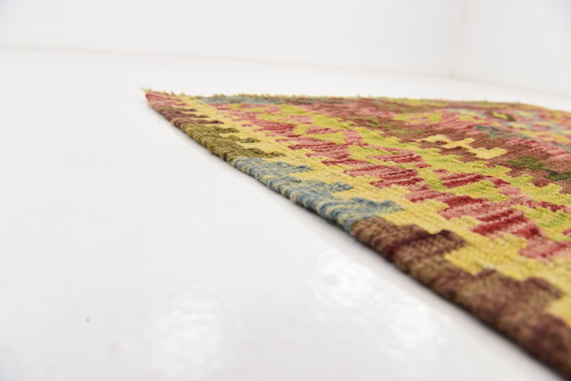 100cm x 140cm Tejido a mano Kilim Maymana Alfombra Lana