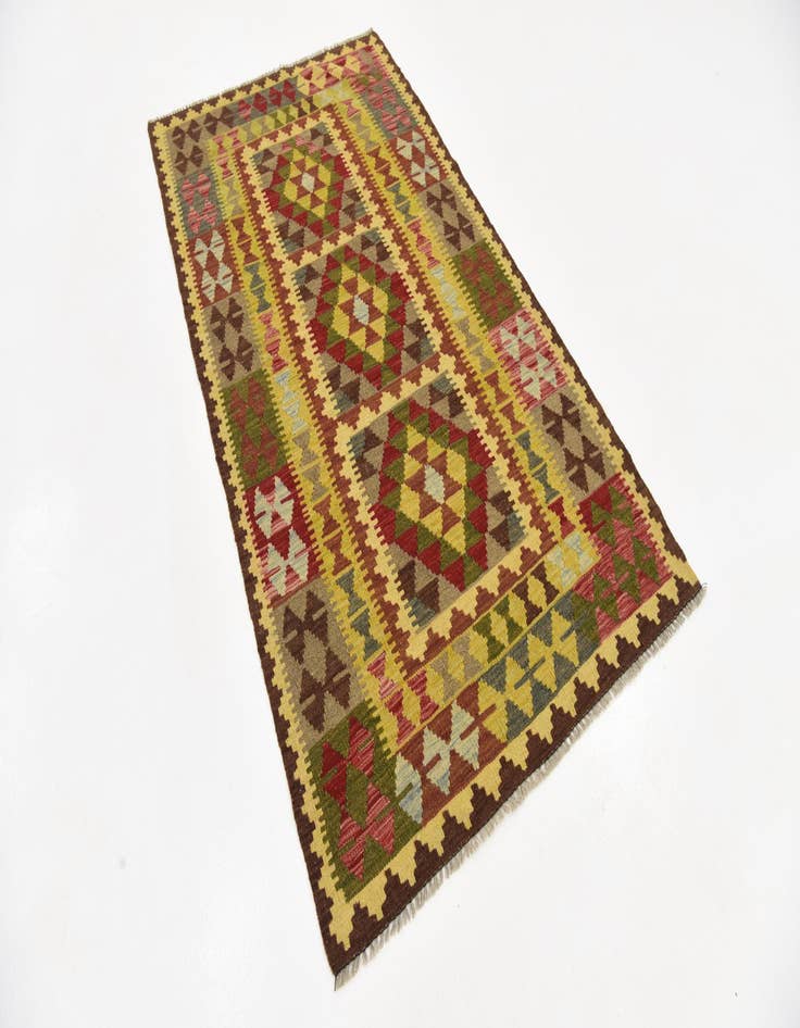 Detail image of 3' 5 x 6' 5 Hand Woven Kilim Maymana Wool Rug