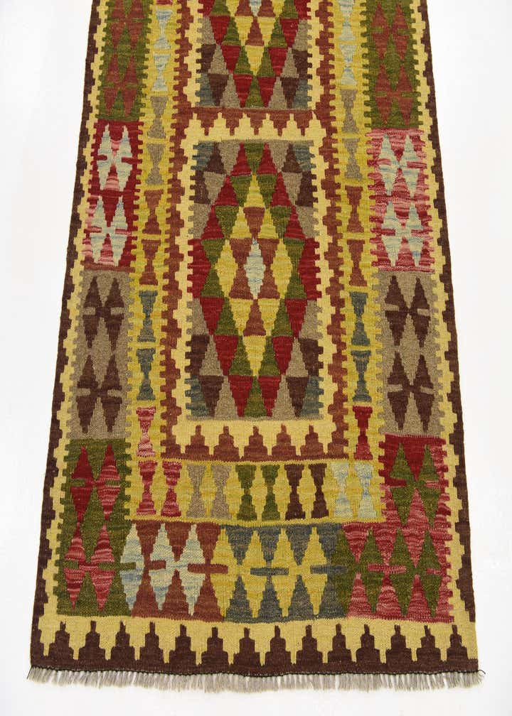 3' 5 x 6' 5 Hand Woven Kilim Maymana Wool Rug