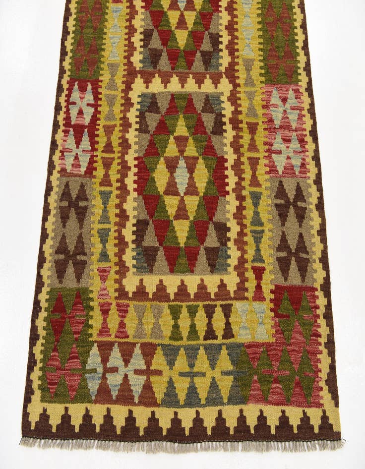 Detail image of 3' 5 x 6' 5 Hand Woven Kilim Maymana Wool Rug