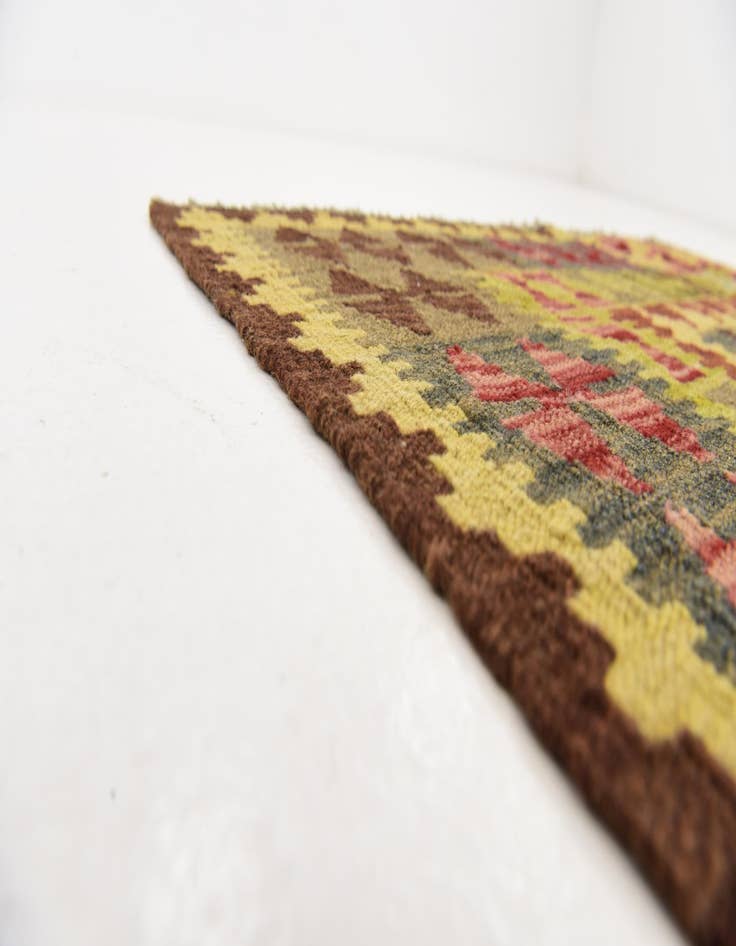 Detail image of 3' 5 x 6' 5 Hand Woven Kilim Maymana Wool Rug