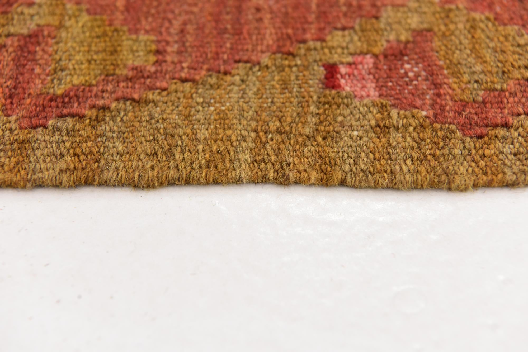 3' 4 x 6' 6 Hand Woven Kilim Maymana Wool Rug
