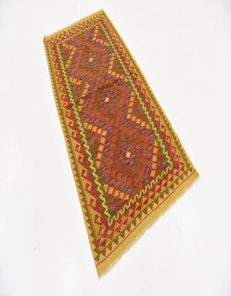 Detail image of 3' 4 x 6' 6  Hand Woven Kilim Maymana Wool Rug