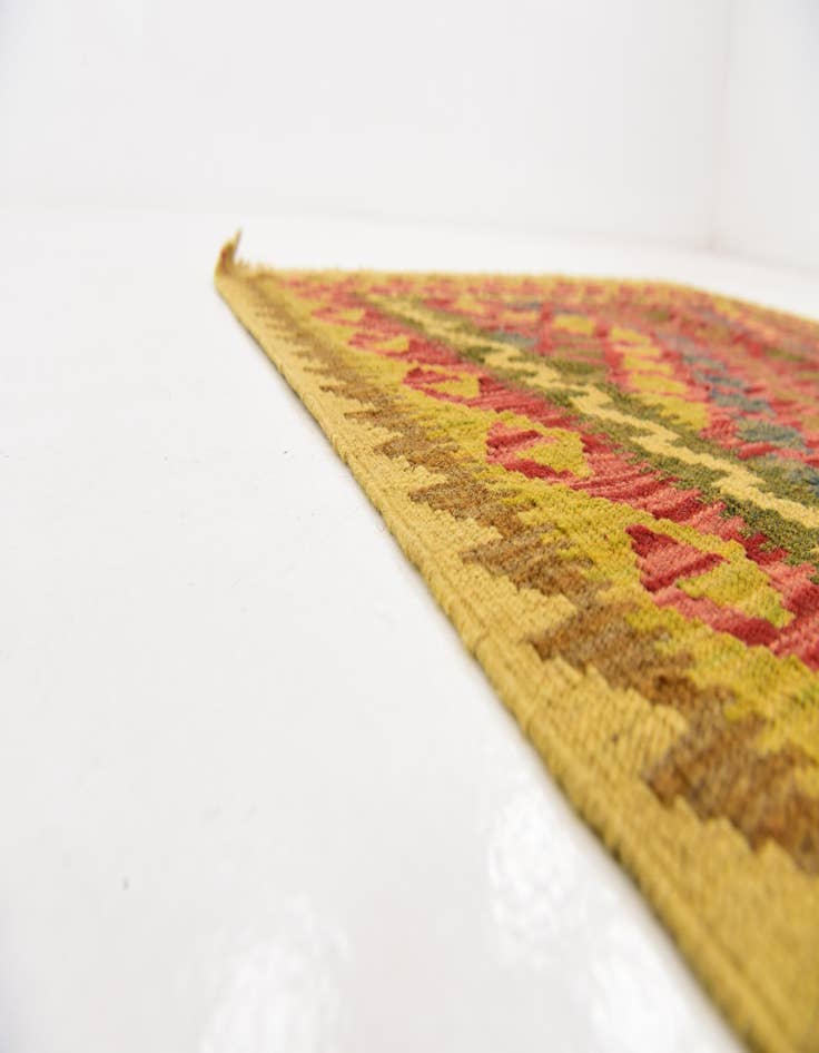 Detail image of 3' 4 x 6' 6  Hand Woven Kilim Maymana Wool Rug