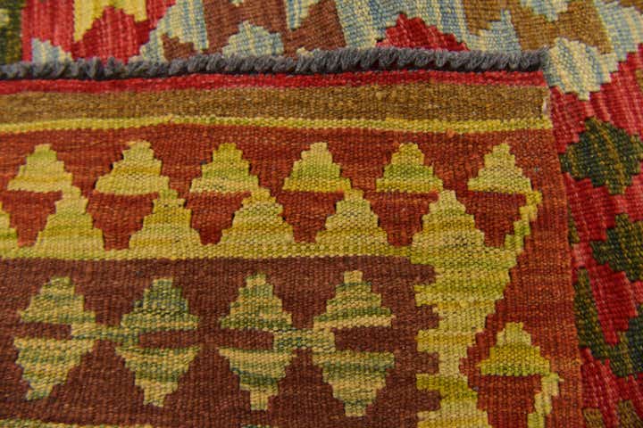 3' 4 x 6' 3 Hand Woven Kilim Maymana Wool Rug