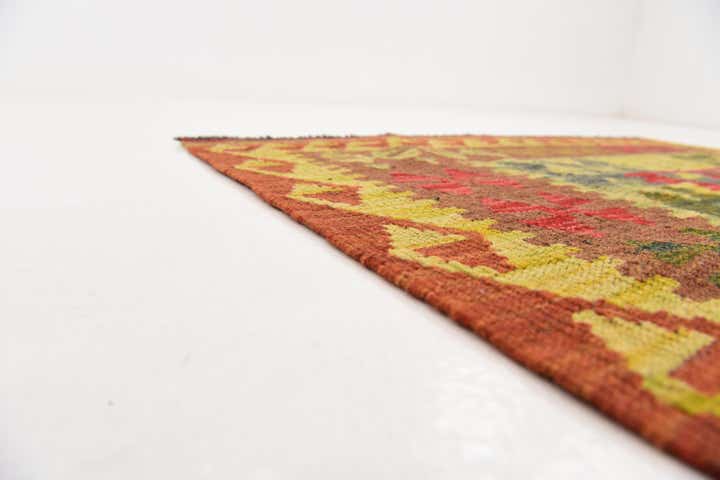 3' 4 x 6' 3 Hand Woven Kilim Maymana Wool Rug