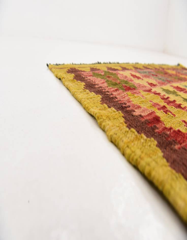 Detail image of 3' 3 x 6' 5  Hand Woven Kilim Maymana Wool Rug