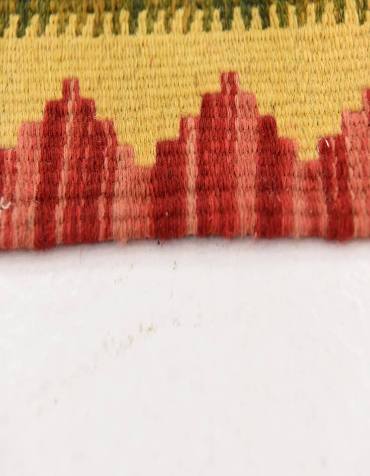 Detail image of 4' 2 x 6' 5  Hand Woven Kilim Maymana Wool Rug