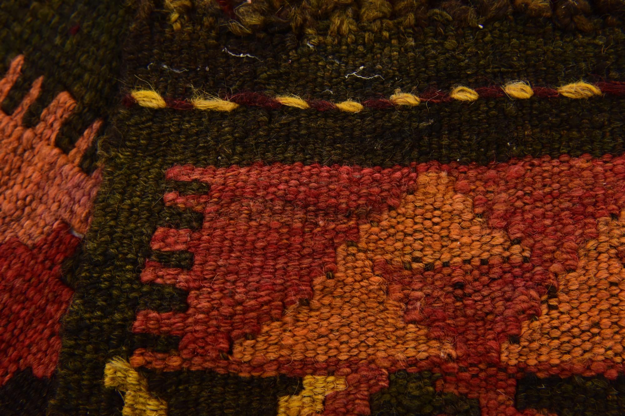 3' 2 x 6' 2 Hand Woven Kilim Maymana Wool Rug