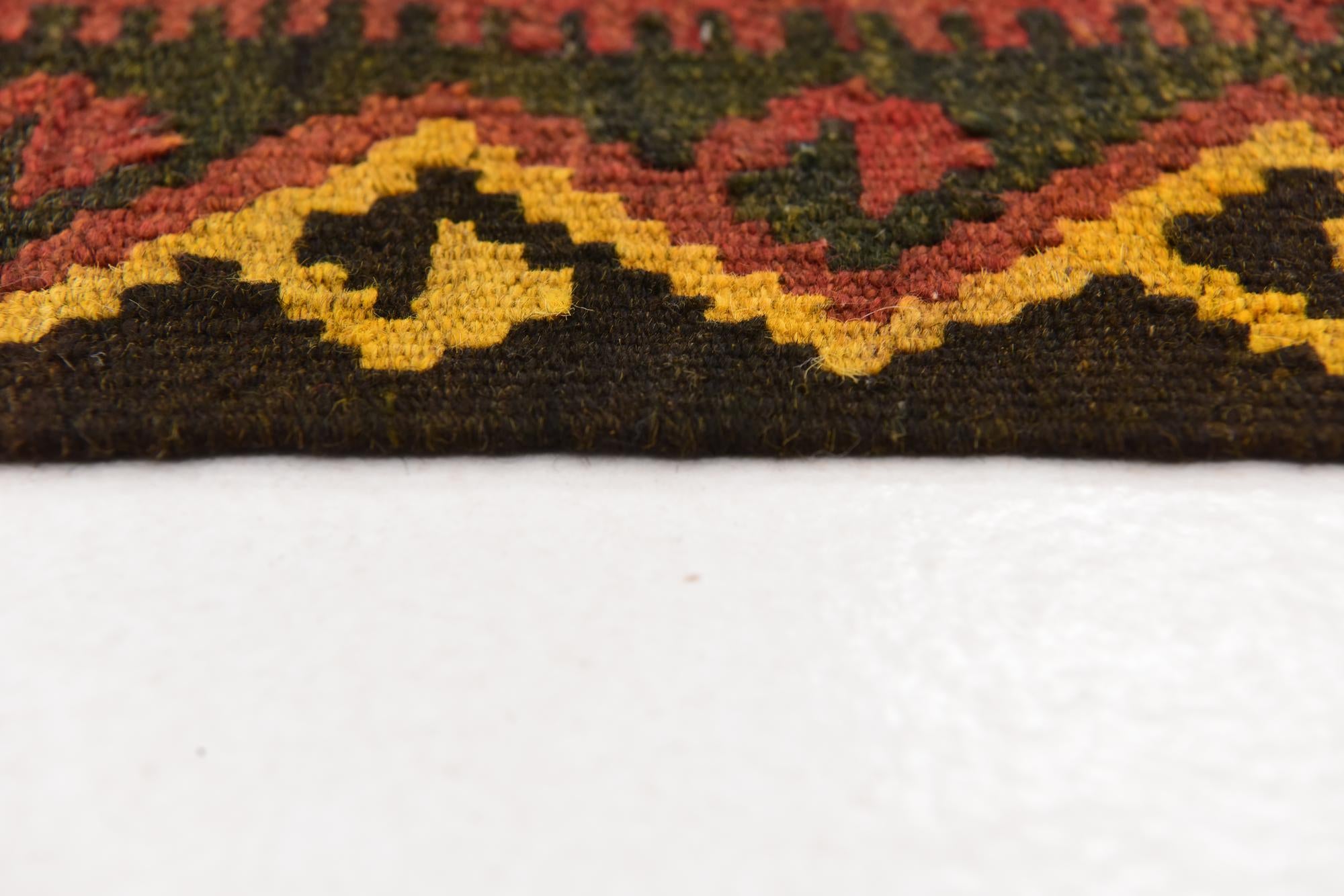 3' 2 x 6' 2 Hand Woven Kilim Maymana Wool Rug