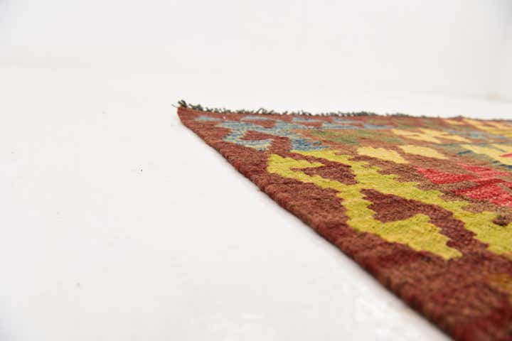 3' 4 x 5' 3 Hand Woven Kilim Maymana Wool Rug