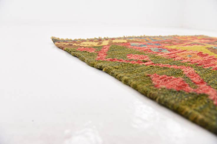 Detail image of 3' 3 x 4' 10 Hand Woven Kilim Maymana Wool Rug